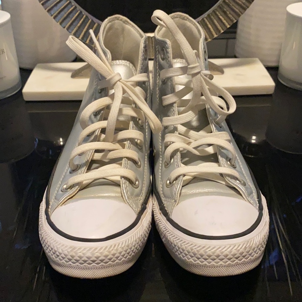 Women’s Silver Converse Sneakers